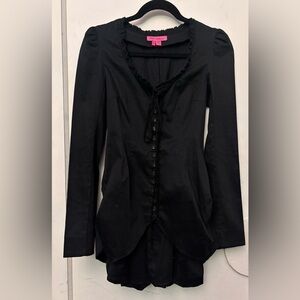 Betsey Johnson Black Long Sleeve Dress